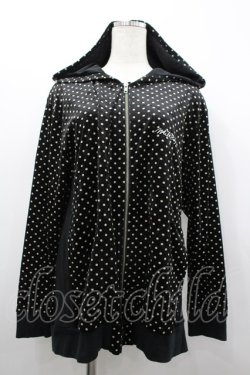 画像1: MILKBOY / ドットパーカー  黒Ｘアイボリー I-26-02-20-011-MB-TO-SA-ZI