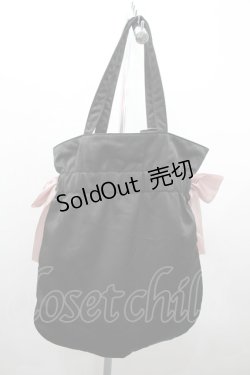 画像2: Maison de FLEUR / バイカラーダブルリボンギャザートートバッグ  黒Ｘピンク I-26-02-20-107-LO-BG-SA-ZI