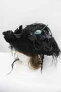GOTHPUNKその他(買取対象外) / 羽根薔薇モチーフハット  黒 I-26-02-20-109-GO-AC-SA-ZI