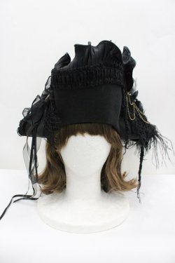 画像2: GOTHPUNKその他(買取対象外) / 羽根薔薇モチーフハット  黒 I-26-02-20-109-GO-AC-SA-ZI
