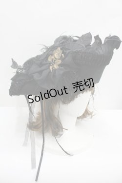 画像4: GOTHPUNKその他(買取対象外) / 羽根薔薇モチーフハット  黒 I-26-02-20-109-GO-AC-SA-ZT087