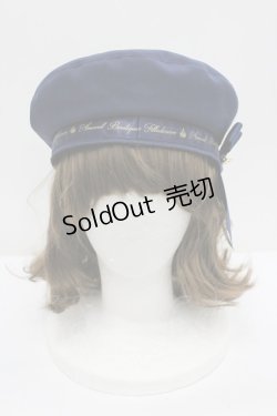 画像2: Amavel / ロゴリボンブローチ付ベレー帽  ネイビー I-26-02-20-110-CA-AC-SA-ZI