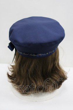 画像3: Amavel / ロゴリボンブローチ付ベレー帽  ネイビー I-26-02-20-110-CA-AC-SA-ZI