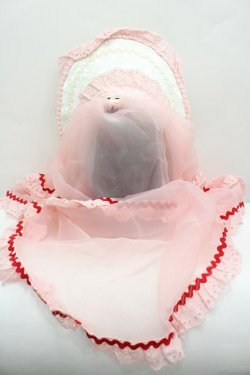 画像3: Hinana Queena / Strawberry Party ボンネット&ヴェールセット  ピンクｘ白 I-26-02-20-111-LO-AC-SA-ZI