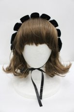 画像2: LOLITAその他(お買取対象外) / リボンパール&スターレースヘッドドレス  黒Ｘ白 I-26-02-20-114-LO-AC-SA-ZT485 (2)