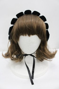 画像2: LOLITAその他(お買取対象外) / リボンパール&スターレースヘッドドレス  黒Ｘ白 I-26-02-20-114-LO-AC-SA-ZI