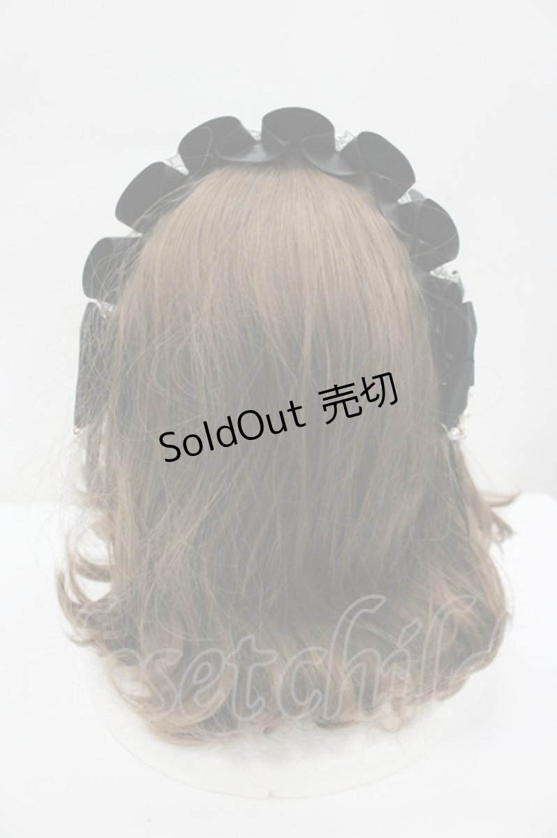 画像3: LOLITAその他(お買取対象外) / リボンパール&スターレースヘッドドレス  黒Ｘ白 I-26-02-20-114-LO-AC-SA-ZT485 (3)