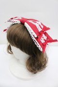 Chalmiere / 梯子レースリボン型ヘッドドレス  赤 I-26-02-20-115-0-AC-SA-ZI