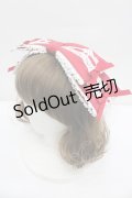 Chalmiere / 梯子レースリボン型ヘッドドレス  赤 I-26-02-20-115-0-AC-SA-ZI