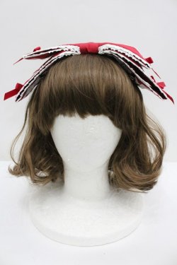 画像2: Chalmiere / 梯子レースリボン型ヘッドドレス  赤 I-26-02-20-115-0-AC-SA-ZI
