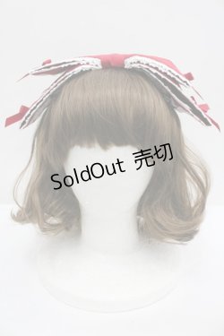 画像2: Chalmiere / 梯子レースリボン型ヘッドドレス  赤 I-26-02-20-115-0-AC-SA-ZI