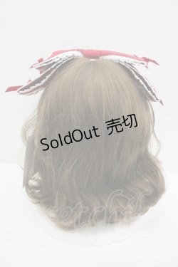 画像3: Chalmiere / 梯子レースリボン型ヘッドドレス  赤 I-26-02-20-115-0-AC-SA-ZI
