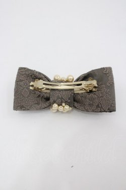 画像2: JESUS DIAMANTE / ロココLadyパールバレッタ  グレーｘアイボリー I-26-02-20-120-JE-AC-SA-ZI