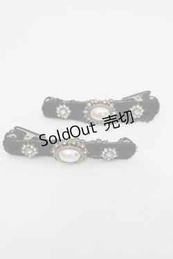 画像1: LOLITAその他(お買取対象外) / ビジュークリップセット  黒Ｘシルバー I-26-02-20-121-LO-AC-SA-ZI