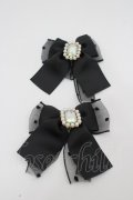 LOLITAその他(お買取対象外) / パールリボンクリップセット  黒 I-26-02-20-123-LO-AC-SA-ZI