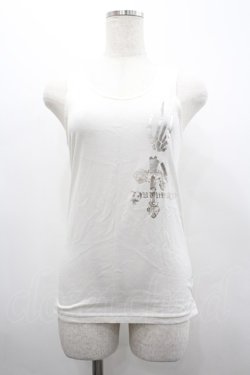 画像1: PUTUMAYO / ハンドプリントタンク  アイボリー I-26-02-20-013-PT-TO-SA-ZI