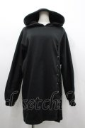 NieR Clothing / フロント編み下げパーカー  黒 I-26-02-20-002-PU-TO-SA-ZI