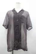 PINK HOUSE COLLECTION / ドットシフォン半袖ブラウス  グレーＸ白 I-26-02-20-015-LO-BL-SA-ZI