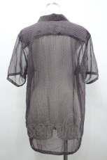 画像2: PINK HOUSE COLLECTION / ドットシフォン半袖ブラウス  グレーＸ白 I-26-02-20-015-LO-BL-SA-ZI (2)