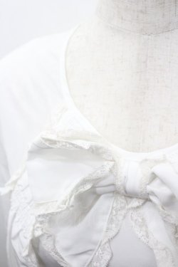 画像4: PINK HOUSE / 胸元リボン長袖ブラウス  白 I-26-02-20-016-LO-BL-SA-ZI