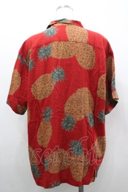 画像2: PINK HOUSE / パイナップル半袖ブラウス  赤Ｘブラウン I-26-02-20-018-LO-BL-SA-ZI