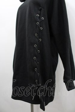 画像3: NieR Clothing / フロント編み下げパーカー  黒 I-26-02-20-002-PU-TO-SA-ZI