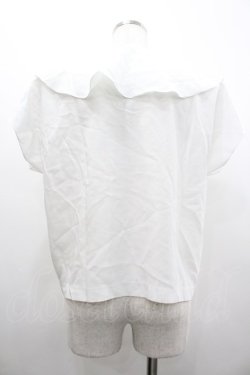 画像2: INGEBORG / 4つリボンケープ風半袖ブラウス  白 I-26-02-20-021-LO-BL-SA-ZI