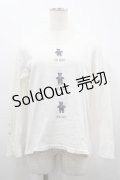 PINK HOUSE / チェックテディベア&ロゴpt長袖Tシャツ  ホワイト I-26-02-20-023-LO-TS-SA-ZI