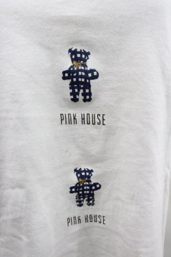 画像3: PINK HOUSE / チェックテディベア&ロゴpt長袖Tシャツ  ホワイト I-26-02-20-023-LO-TS-SA-ZI