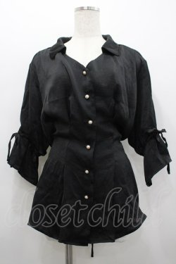 画像1: axes femme / 2wayブラウス M 黒 I-26-02-20-025-AX-BL-SA-ZI