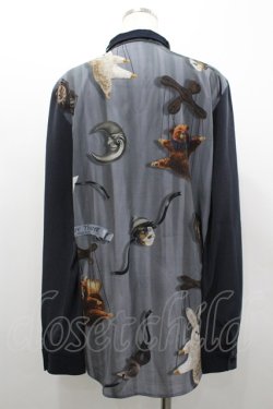 画像2: MILKBOY / BIZZARE THEATREシャツ  グレーＸネイビー I-26-02-20-026-MB-BL-SA-ZI