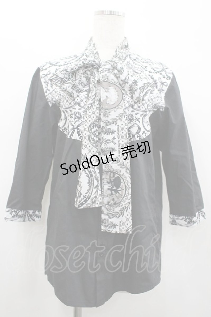 画像1: MILKBOY / PALACE SHIRTS  黒Ｘ白 I-26-02-20-027-MB-BL-SA-ZI (1)