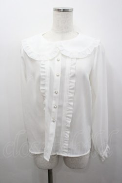 画像1: Amavel / フリルタックブラウス  白 I-26-02-23-004-CA-BL-SA-ZI