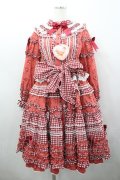 BABY,THE STARS SHINE BRIGHT / Berry Sweet Bouquetロングワンピース  赤 I-26-02-23-033-BA-OP-SA-ZI