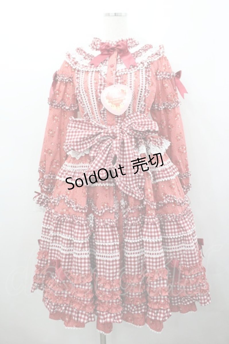 画像1: BABY,THE STARS SHINE BRIGHT / Berry Sweet Bouquetロングワンピース  赤 I-26-02-23-033-BA-OP-SA-ZI (1)