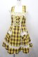 画像3: BABY,THE STARS SHINE BRIGHT / タータンチェック裾スカラップジャンパースカート  イエロー I-26-02-23-035-BA-OP-TE-ZI (3)