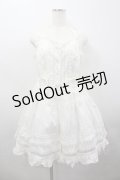 Cornet / お花レース編上げワンピース  白 I-26-02-23-036-LO-OP-TE-ZI