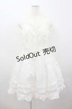 画像1: Cornet / お花レース編上げワンピース  白 I-26-02-23-036-LO-OP-TE-ZI