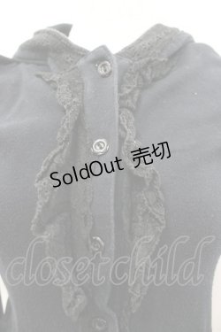 画像2: BABY,THE STARS SHINE BRIGHT / うさみみカーディガン  黒 I-26-02-23-039-BA-TO-TE-ZI