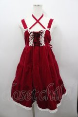 BABY,THE STARS SHINE BRIGHT / 別珍ベビードールジャンパースカート  ボルドー I-26-02-23-048-BA-OP-SA-ZI