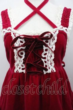 画像2: BABY,THE STARS SHINE BRIGHT / 別珍ベビードールジャンパースカート  ボルドー I-26-02-23-048-BA-OP-SA-ZI