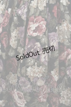 画像2: Innocent World / ロココ調薔薇柄ジャンパースカート  黒 I-26-02-23-049-IW-OP-SA-ZI