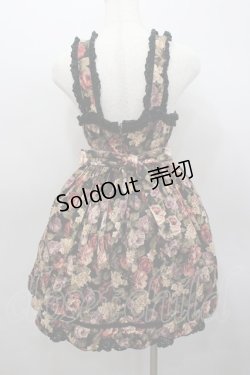 画像3: Innocent World / ロココ調薔薇柄ジャンパースカート  黒 I-26-02-23-049-IW-OP-SA-ZI