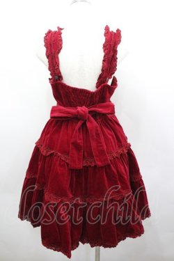 画像3: Innocent World / ローズレース別珍ジャンパースカート  ボルドー I-26-02-23-050-IW-OP-SA-ZI