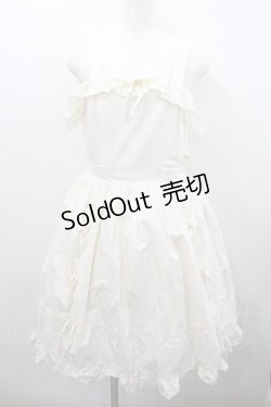 画像1: Innocent World / 羽根モチーフリボンジャンパースカート  生成り I-26-02-23-051-IW-OP-SA-ZI