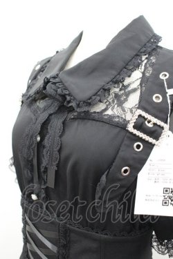 画像3: NoGenki / レース半袖ブラウスワンピース  黒 I-26-02-23-053-PU-OP-SA-ZI