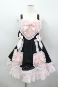 BABY,THE STARS SHINE BRIGHT / Cherie de Neigeジャンパースカート  黒Ｘピンク I-26-02-23-058-BA-OP-SA-ZI
