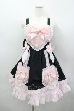 画像1: BABY,THE STARS SHINE BRIGHT / Cherie de Neigeジャンパースカート  黒Ｘピンク I-26-02-23-058-BA-OP-SA-ZI