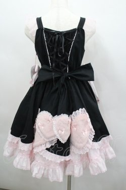 画像2: BABY,THE STARS SHINE BRIGHT / Cherie de Neigeジャンパースカート  黒Ｘピンク I-26-02-23-058-BA-OP-SA-ZI