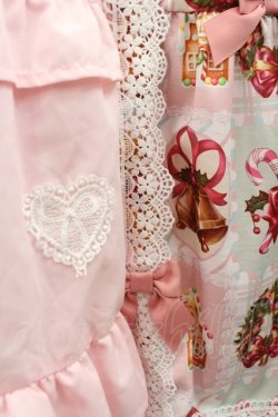 画像2: Chalmiere / クリスマス柄ワンピース M ピンク I-26-02-23-061-0-OP-TE-ZI